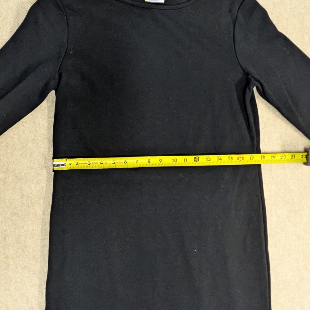 Hanna Andersson Classic Black 3/4 Sleeves Pencil Dress With Boat Neckline Sz Med - Picture 5 of 9